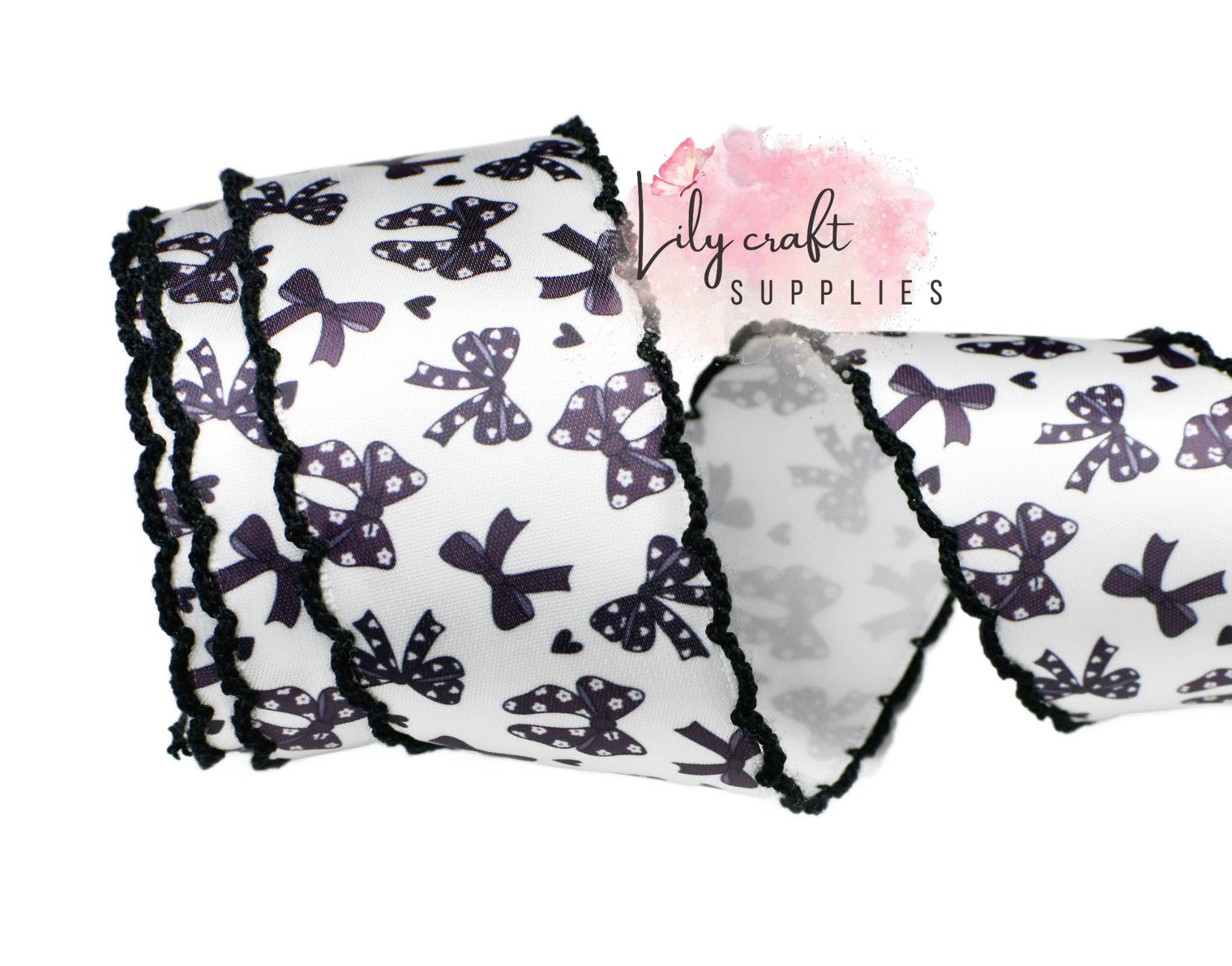 Black and white Coquette Satin