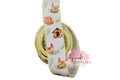 Chicken print -white moonstitch