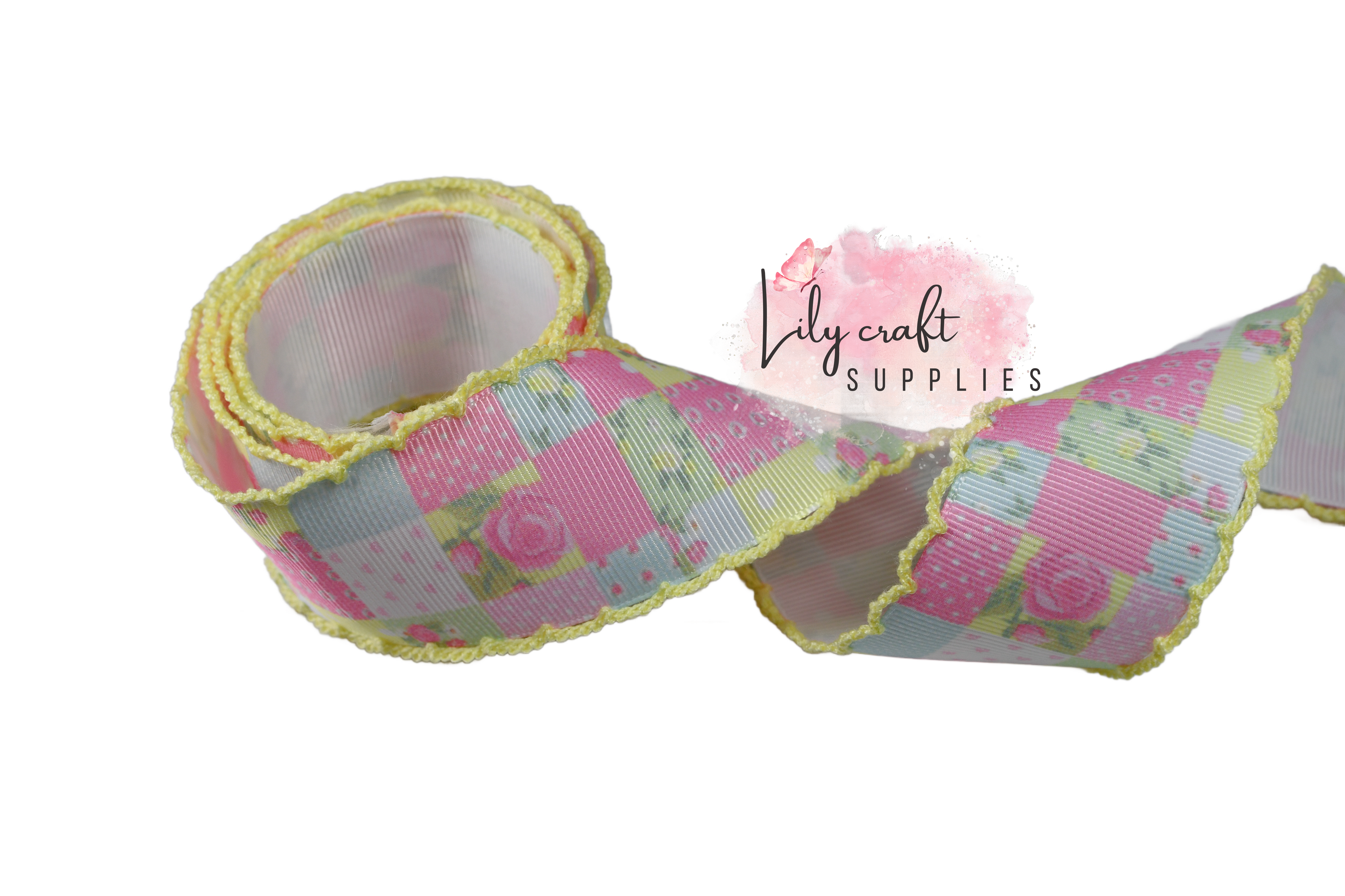 Yellow Patchworks moonstitch ribbon