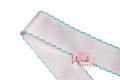 Light pink with aqua moonstitch