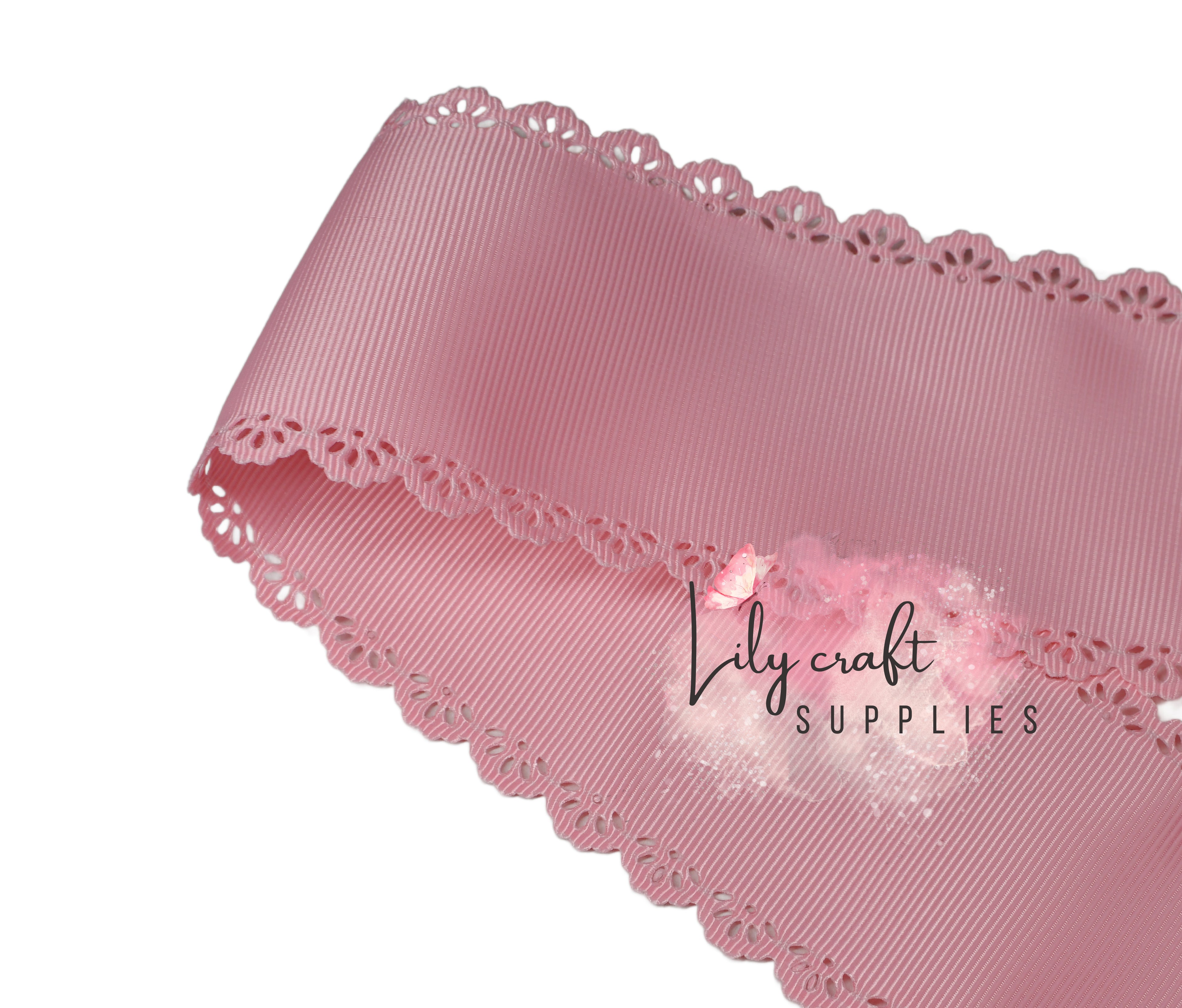 2.25" Pink - Lace scalloped