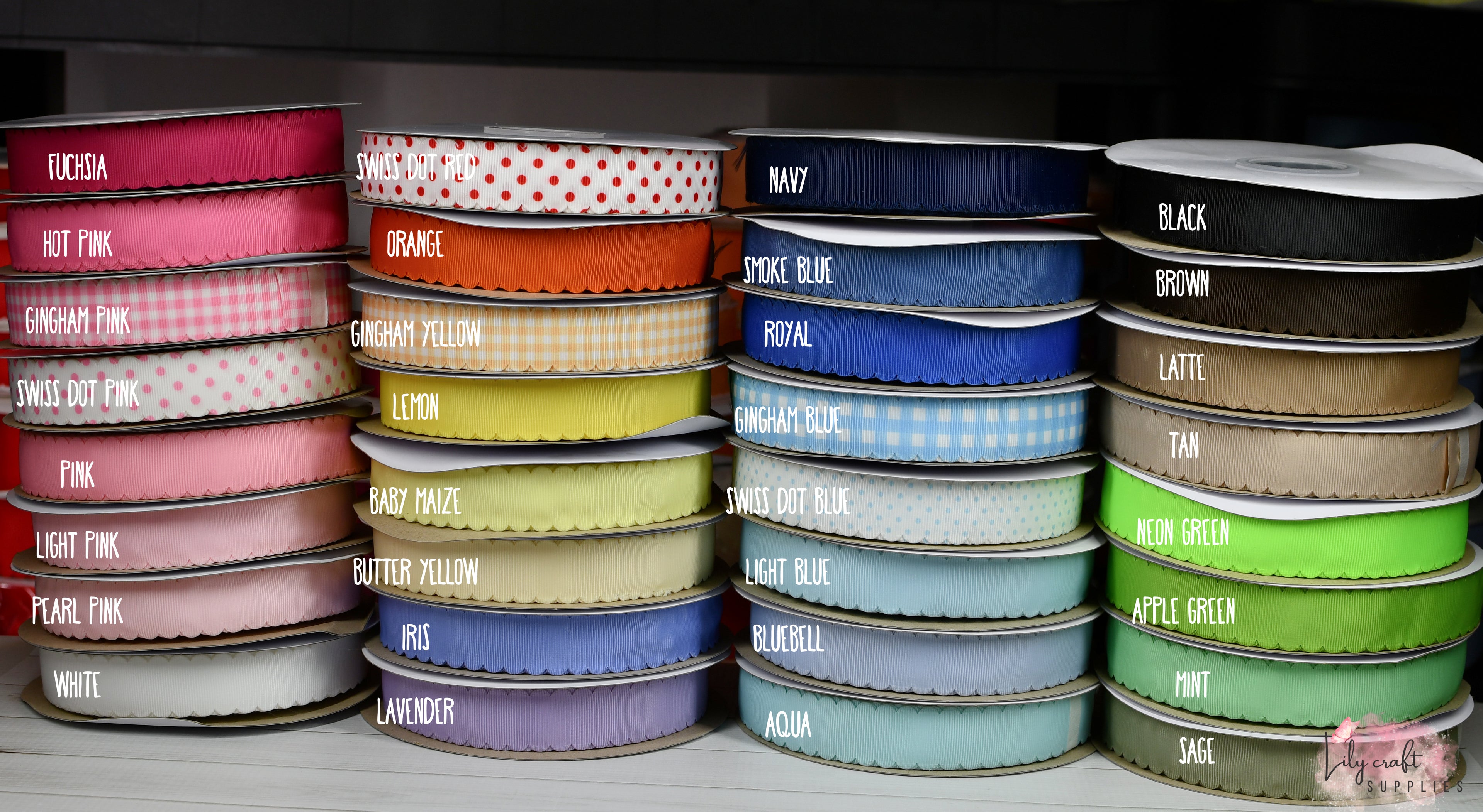 1.5" Scalloped ribbon