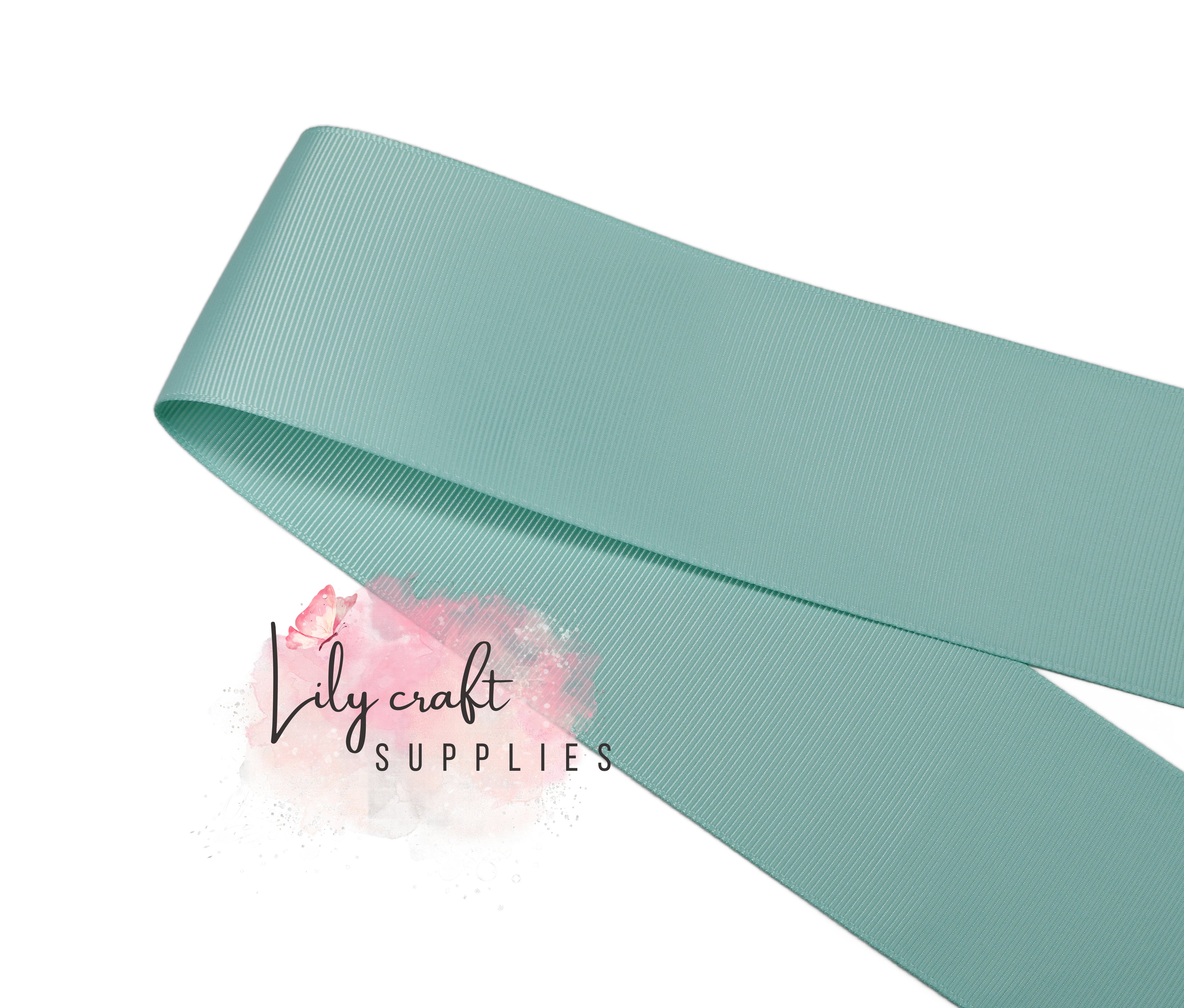 7/8-3" Aqua Solid grosgrain