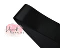 7/8-3" Black Solid grosgrain