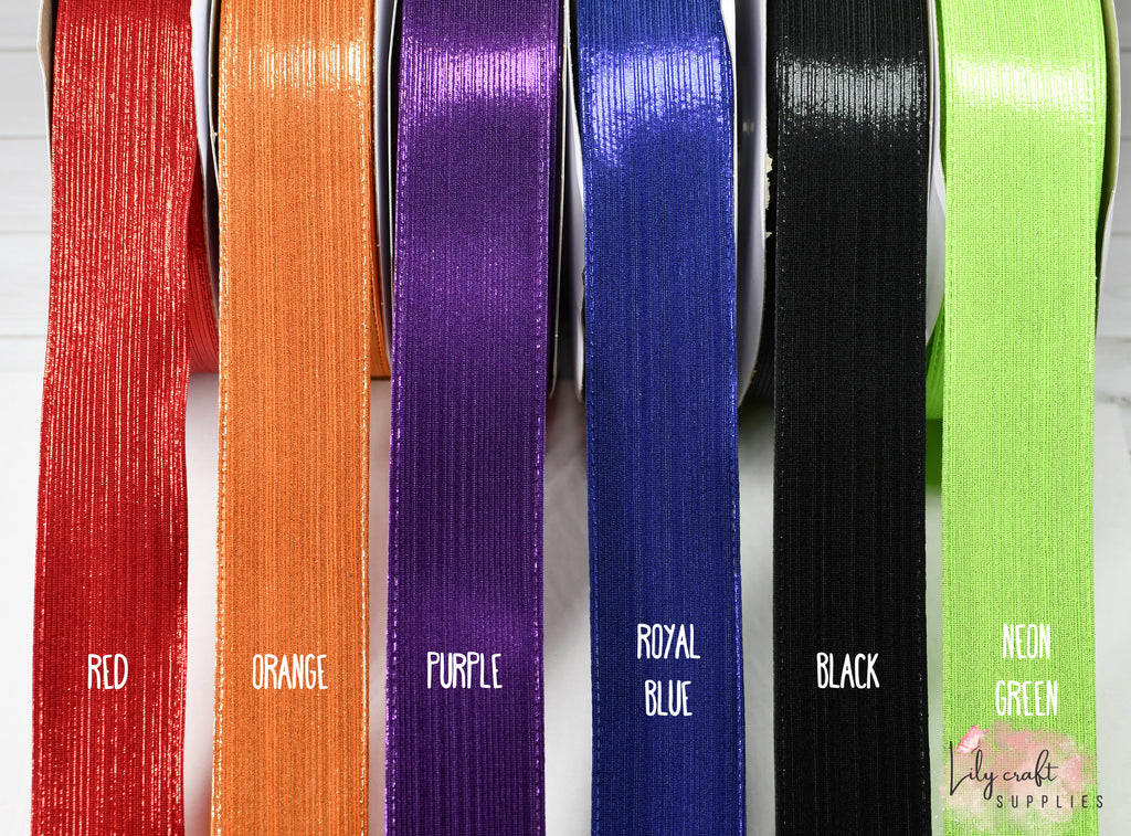Shiny fabric ribbon