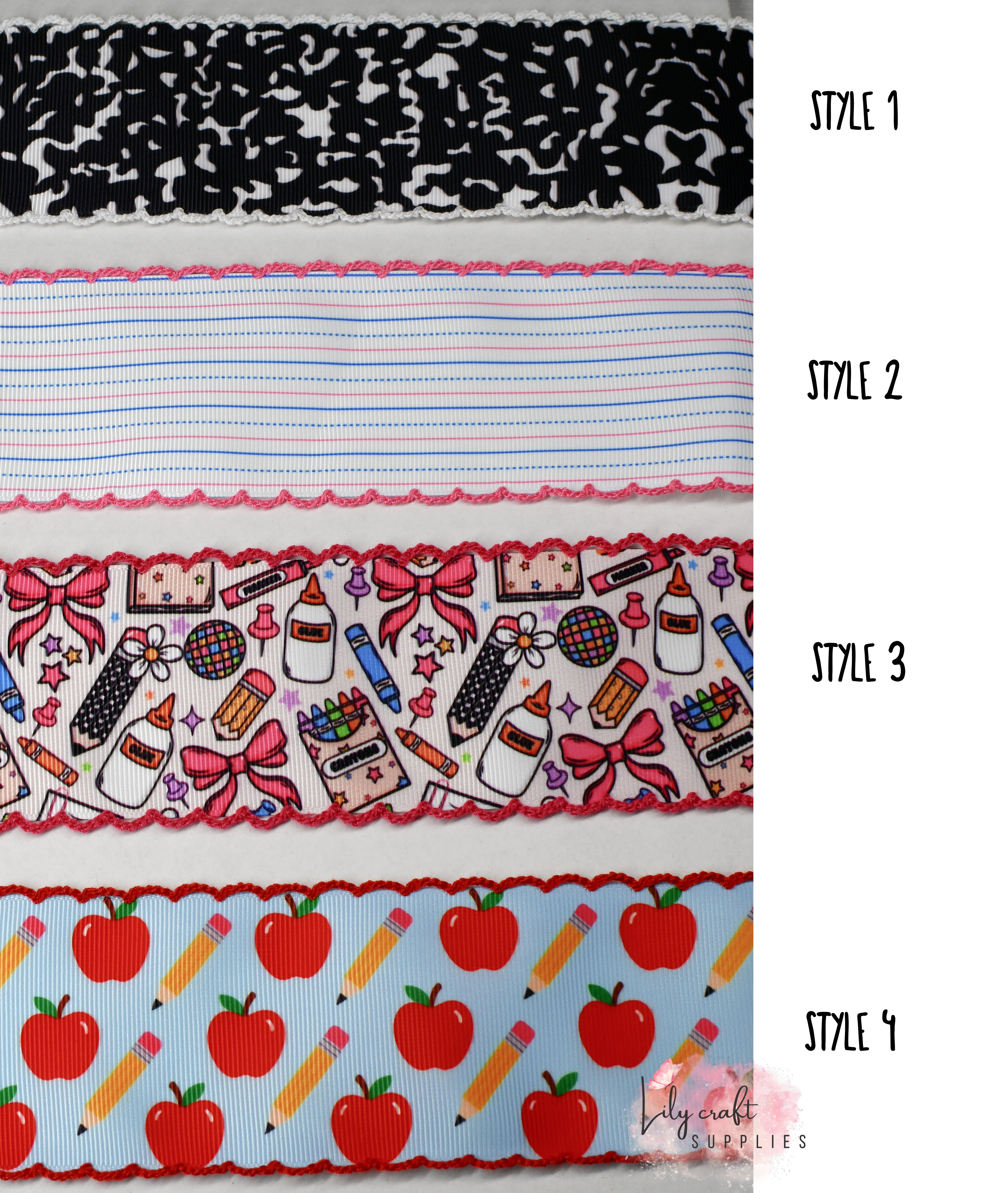 Style 4 apple and pencil - Back to school Collection