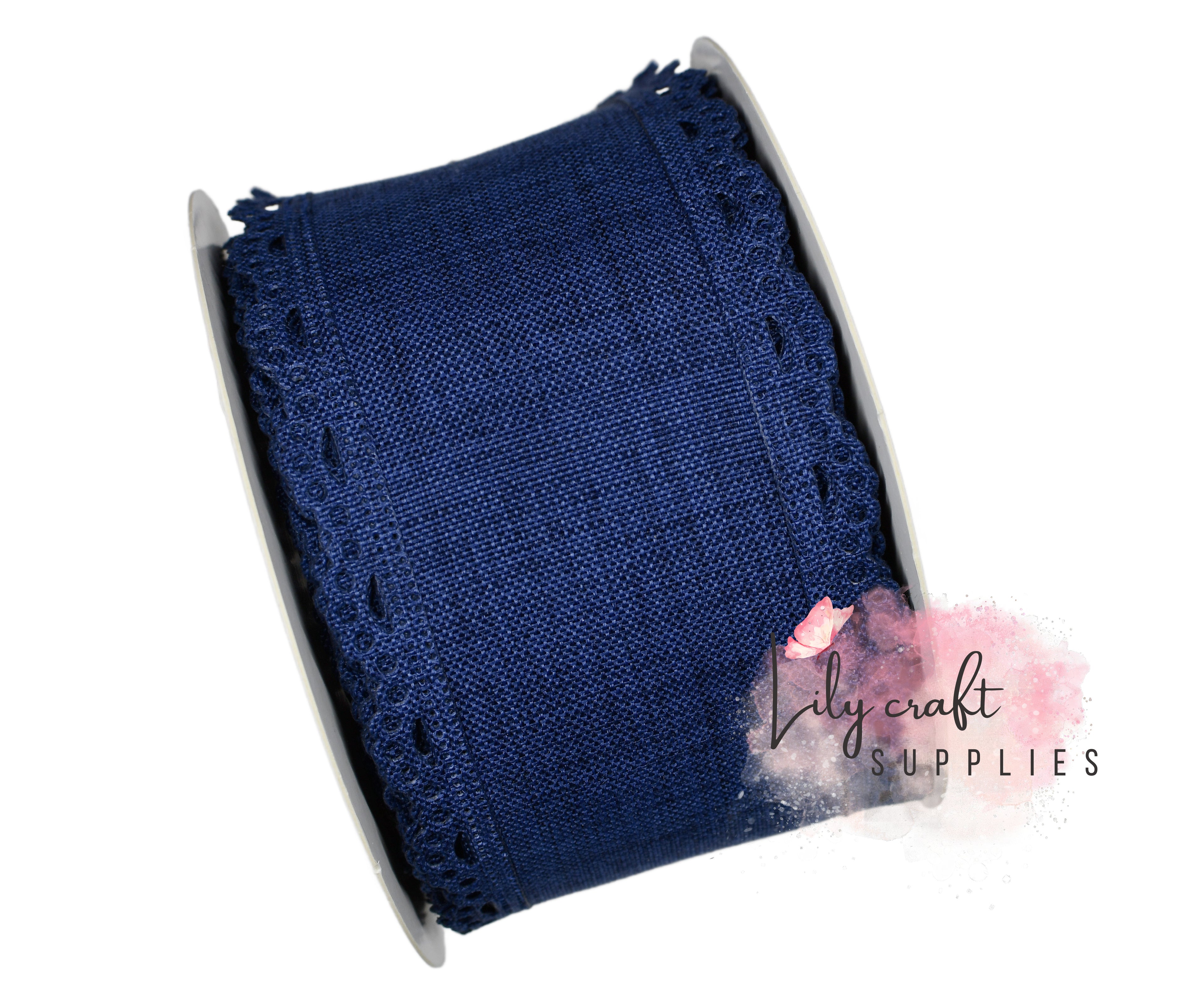 10Y 2.5" Navy - Thick scalloped - No wire