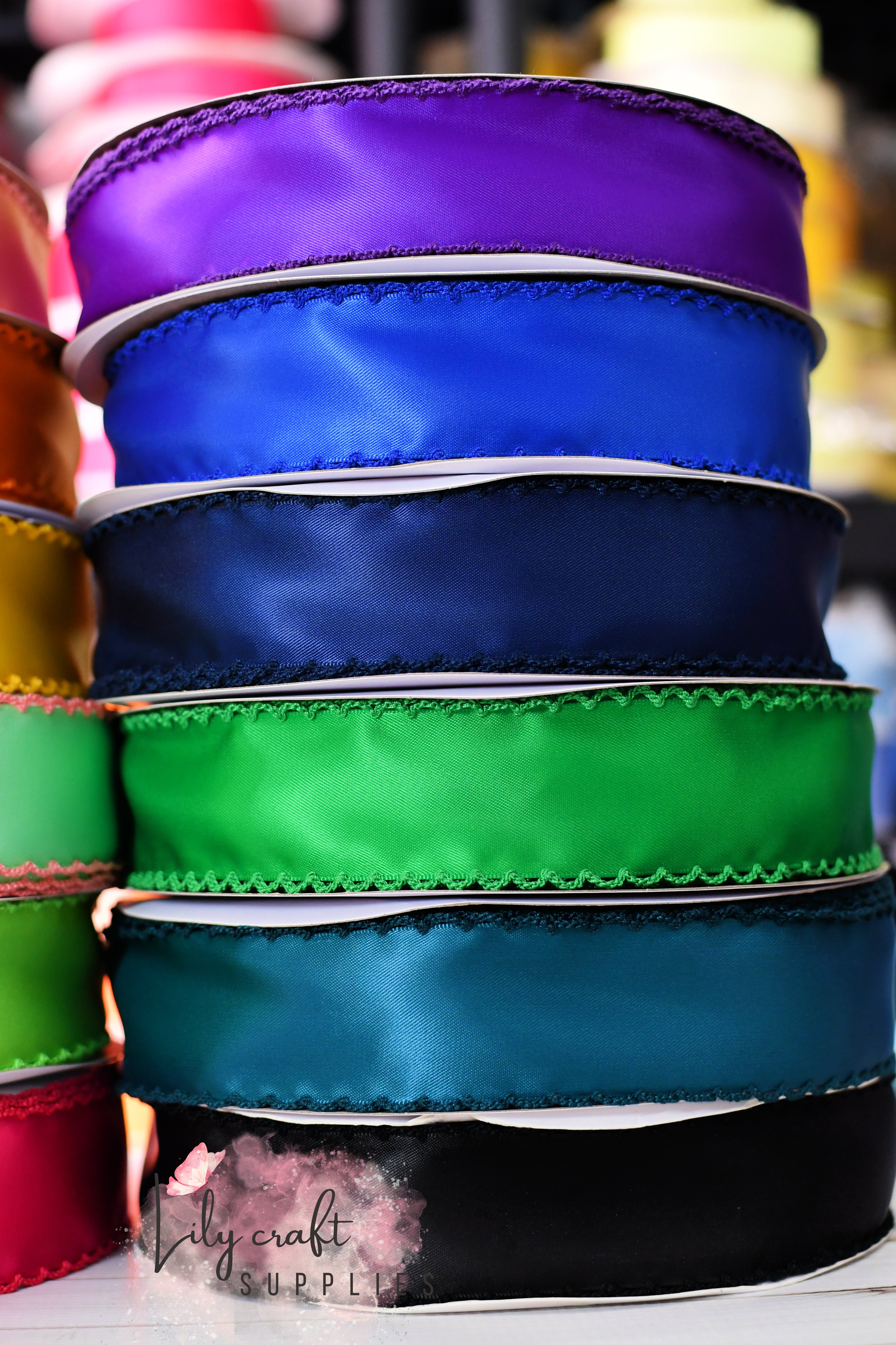 2.25 inches Solid color Satin Moonstich