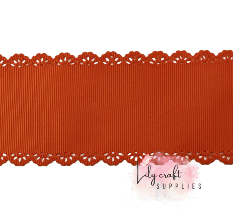 Mandarin orange- Lace scalloped