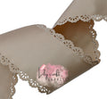 Tan lace scalloped