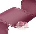 Rose mauve lace scalloped