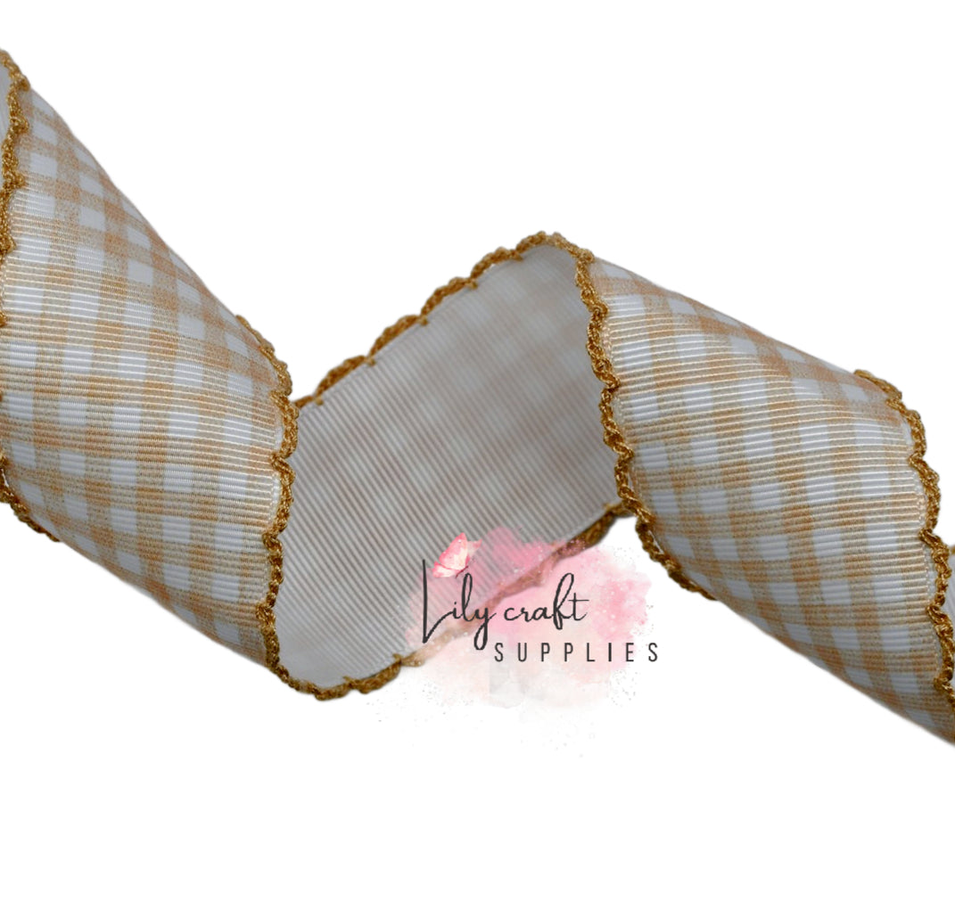 Tan gingham