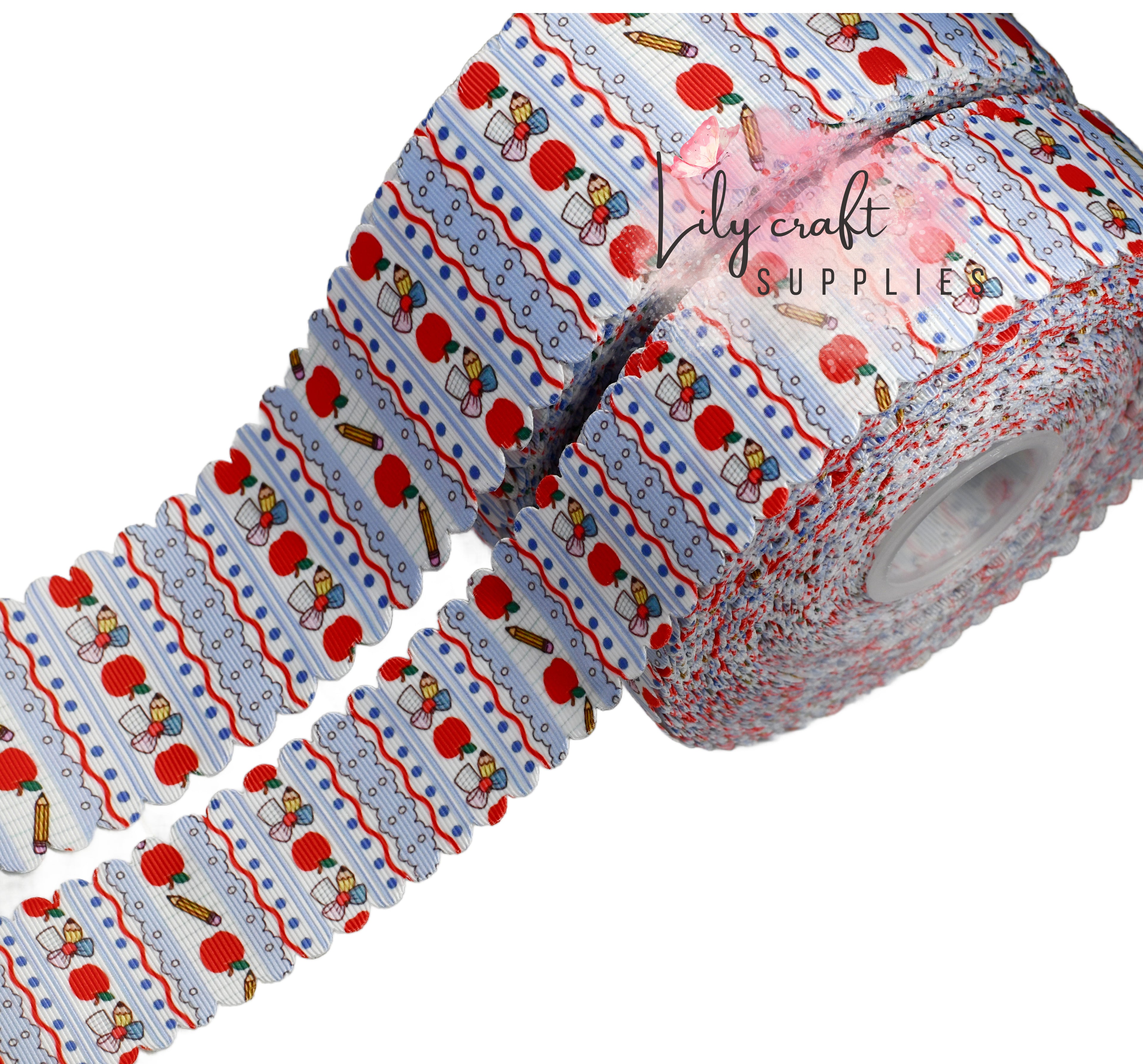 Back to school Printed Scalloped