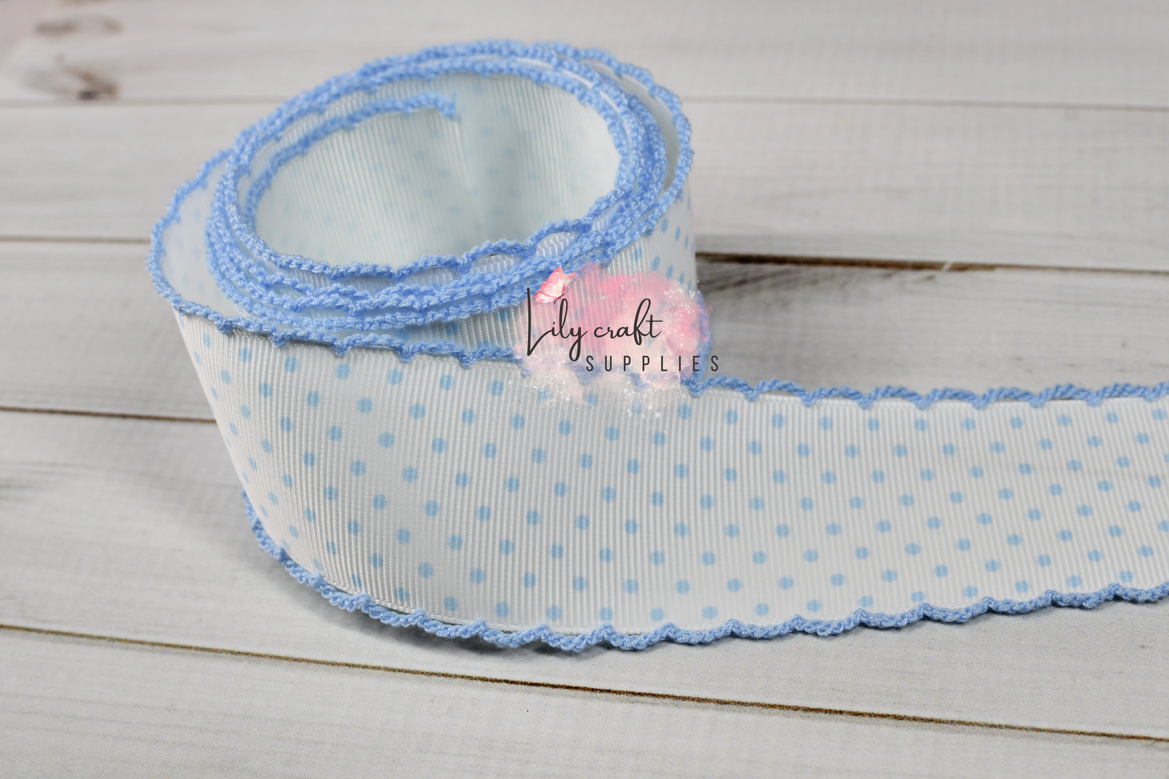 Light Blue Swiss dot moonstitch